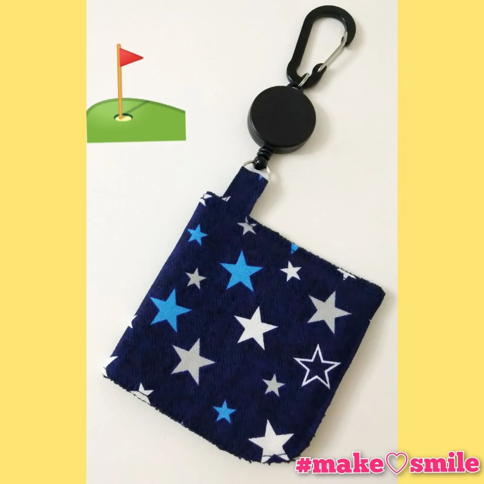 ゴルフボールクリーナー ブルー星柄 ゴルフボールクラブクリーナー