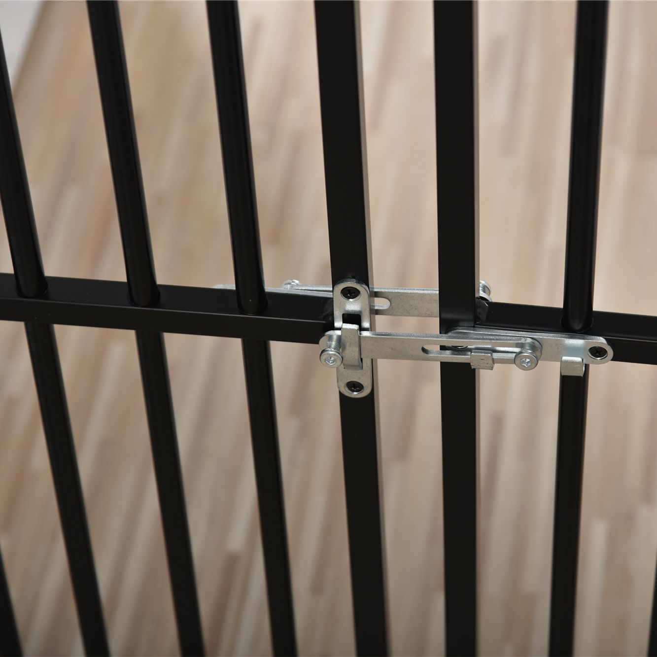 ペット高さ調節対応 191-255cm ドア ケージ留守番脱走防止柵【ブラウン】 ペット高さ調節対応 191-255cm ドア ケージ留守番脱走防止柵【ブラック】