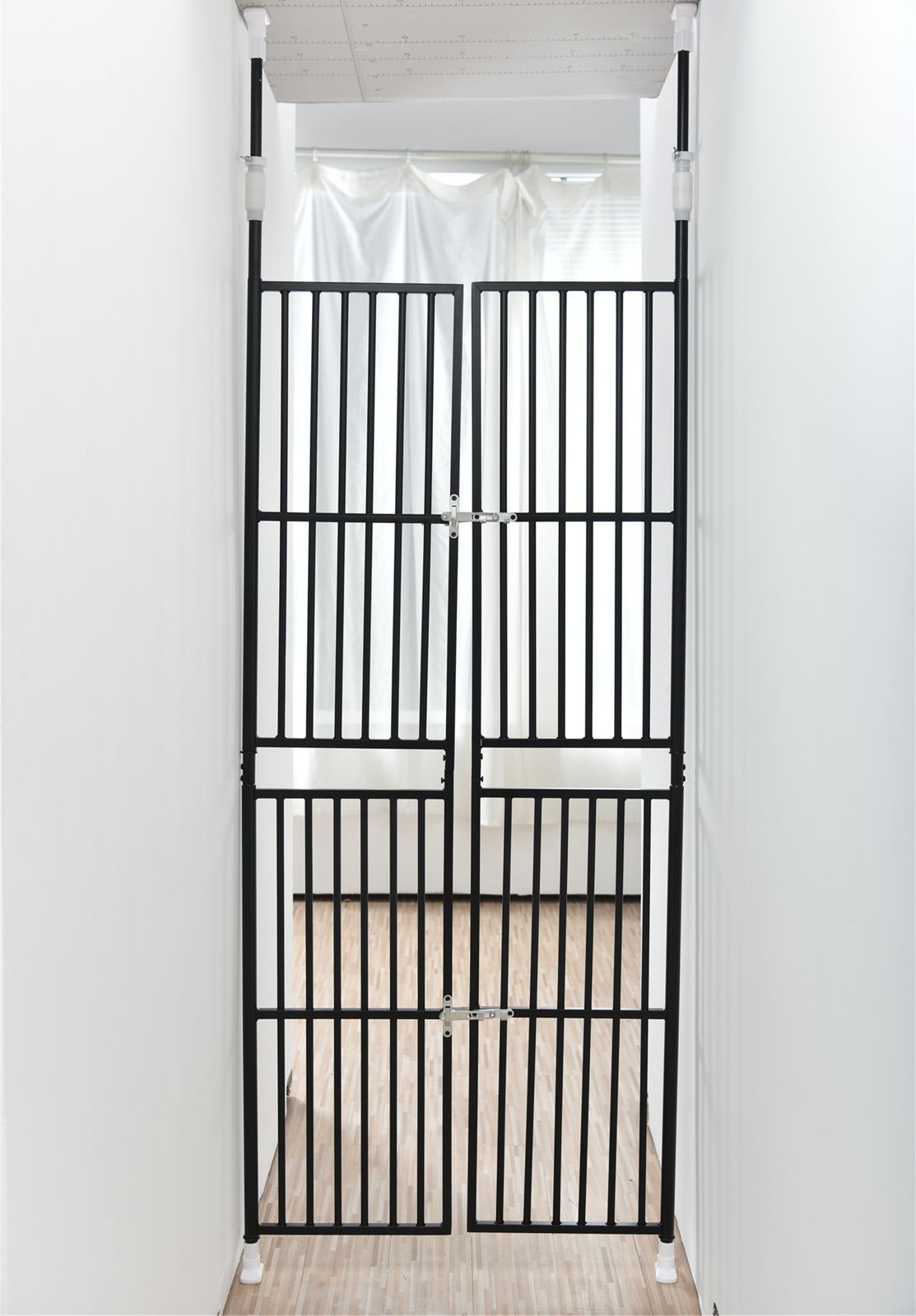 ペット高さ調節対応 191～255cm ドア ケージ 取付幅85～91cm 留守番