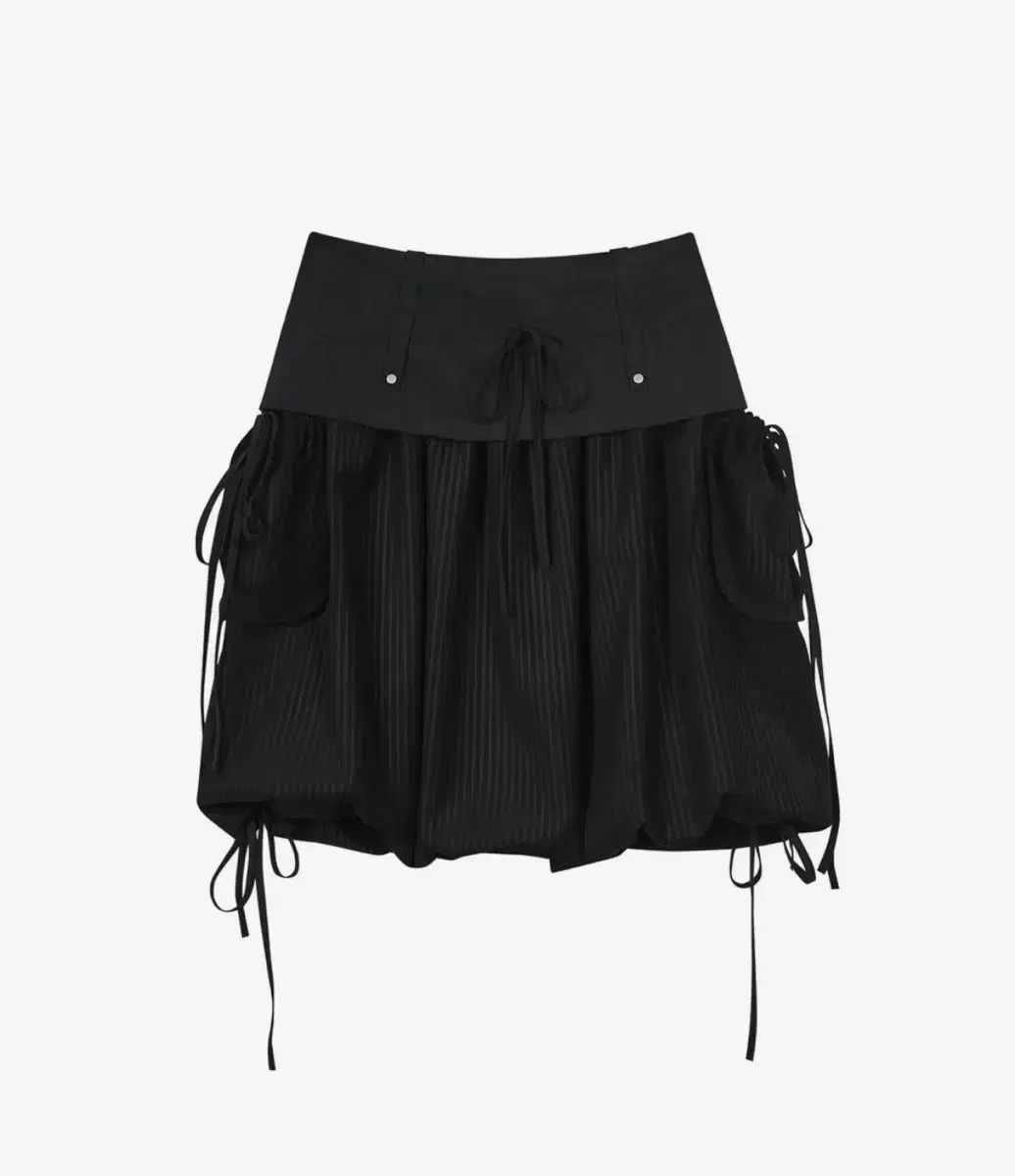 TYPESERVICE Mixed Volume Skirt Black