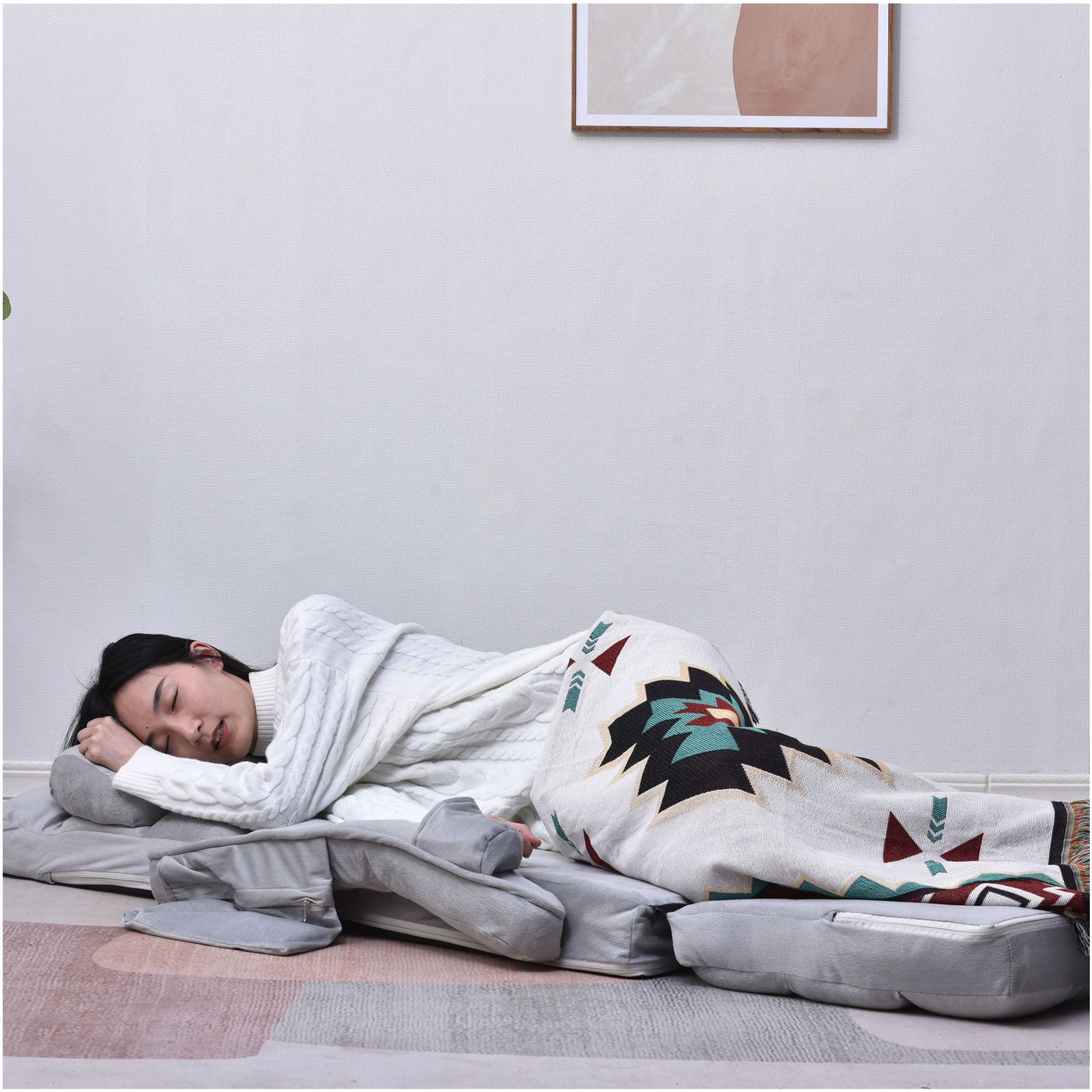 座椅子 リクライニング 14段ギア リクライニングチェアー ファブリック