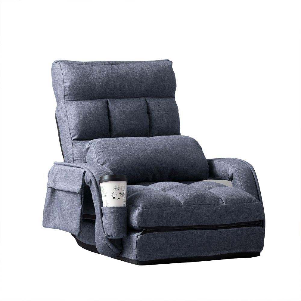 座椅子リクライニング14段ギア リクライニングチェアーコンパクト【ダークグレー】 02/20再入荷予定」座椅子 リクライニング 14段階ギア コンパクト