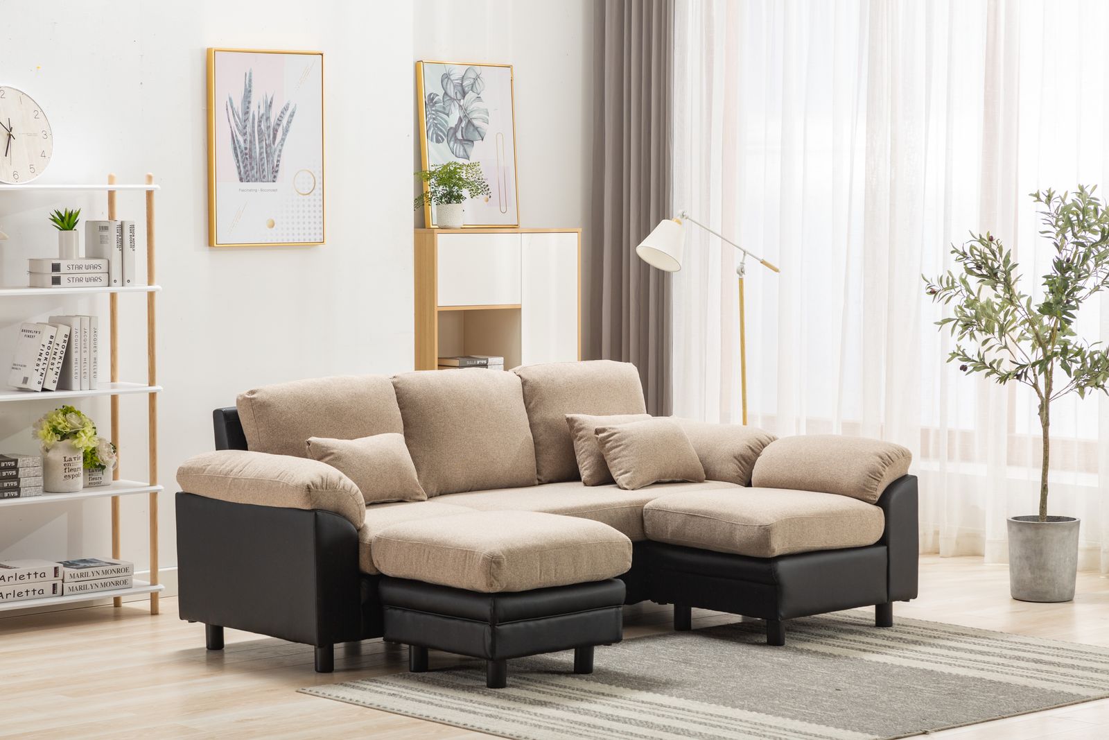 ソファー ソファ 3人掛け ハイバック ファブリック 弾力 自由