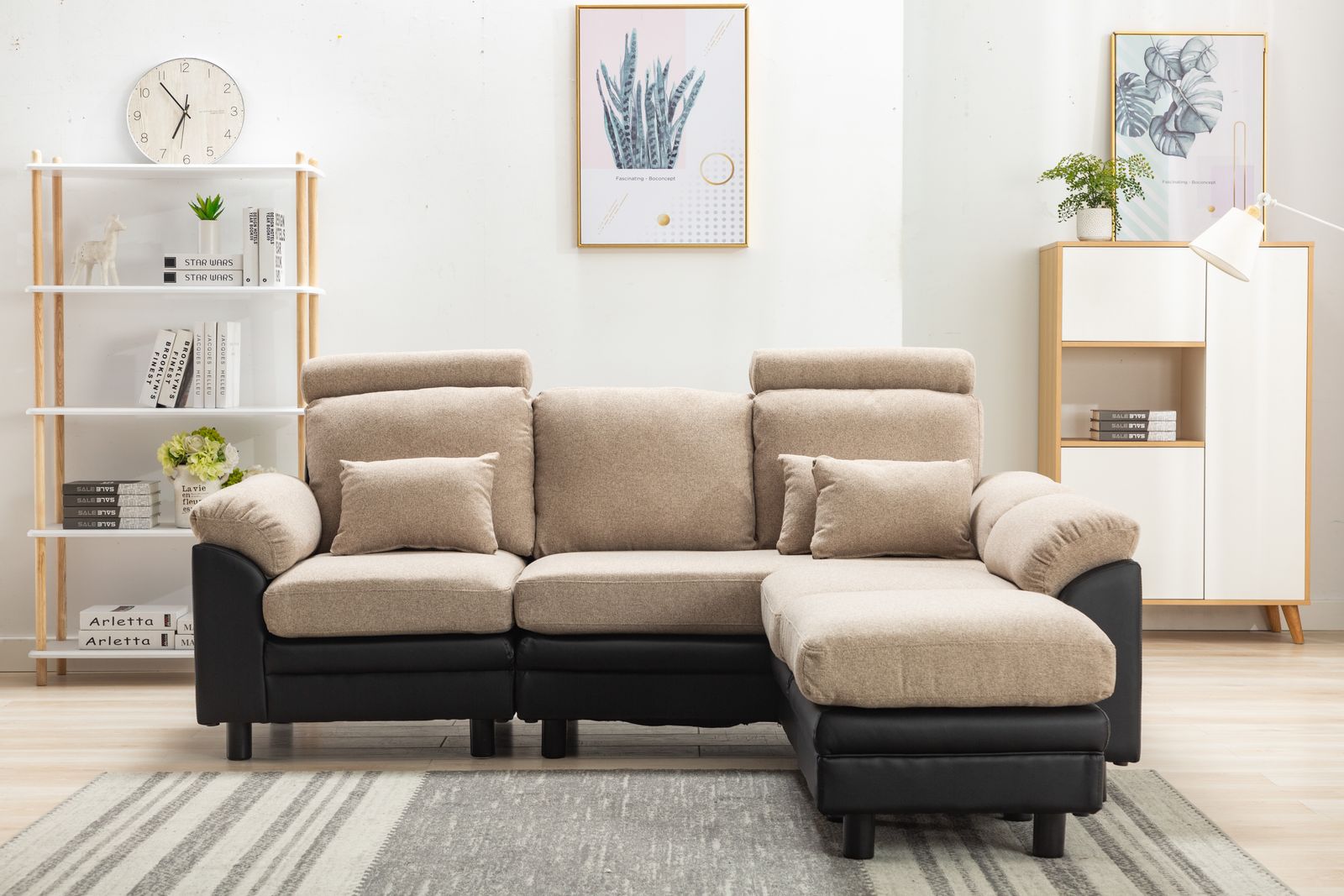 ソファー ソファ 3人掛け ハイバック ファブリック 弾力 自由