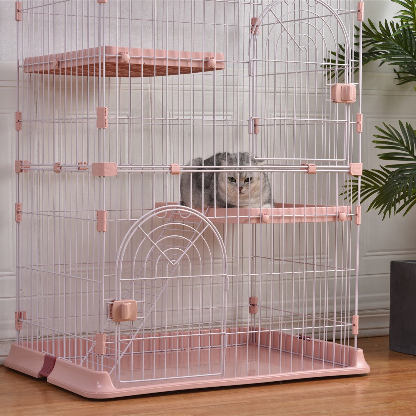 おしゃれ 猫 ケージ キャットケージ 3段 猫ゲージ おしゃれ キャット
