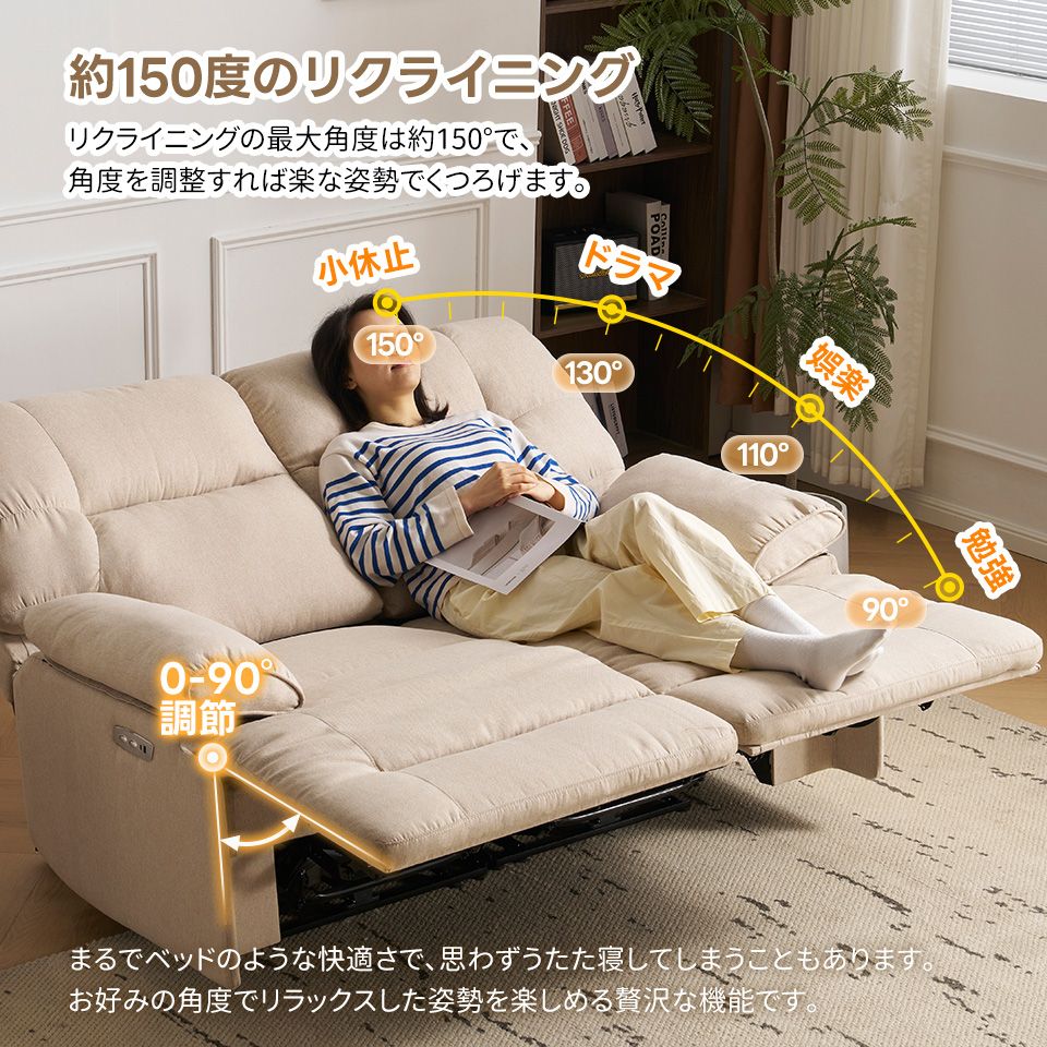 リクライニングソファ
