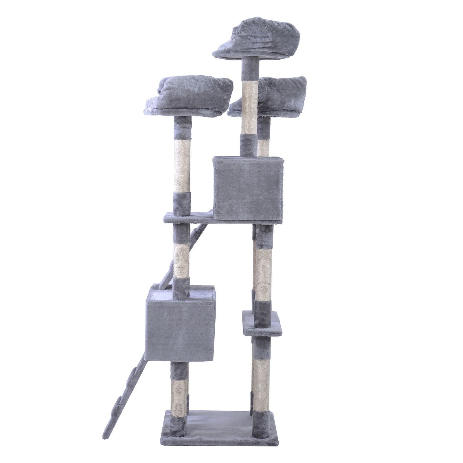 キャットタワー 据え置き 全高185cm 爪とぎ 麻紐豪華なハウス付き コーヒー キャットタワー 据え置き 全高185cm 猫用 おしゃれ 爪とぎ 猫タワー 猫