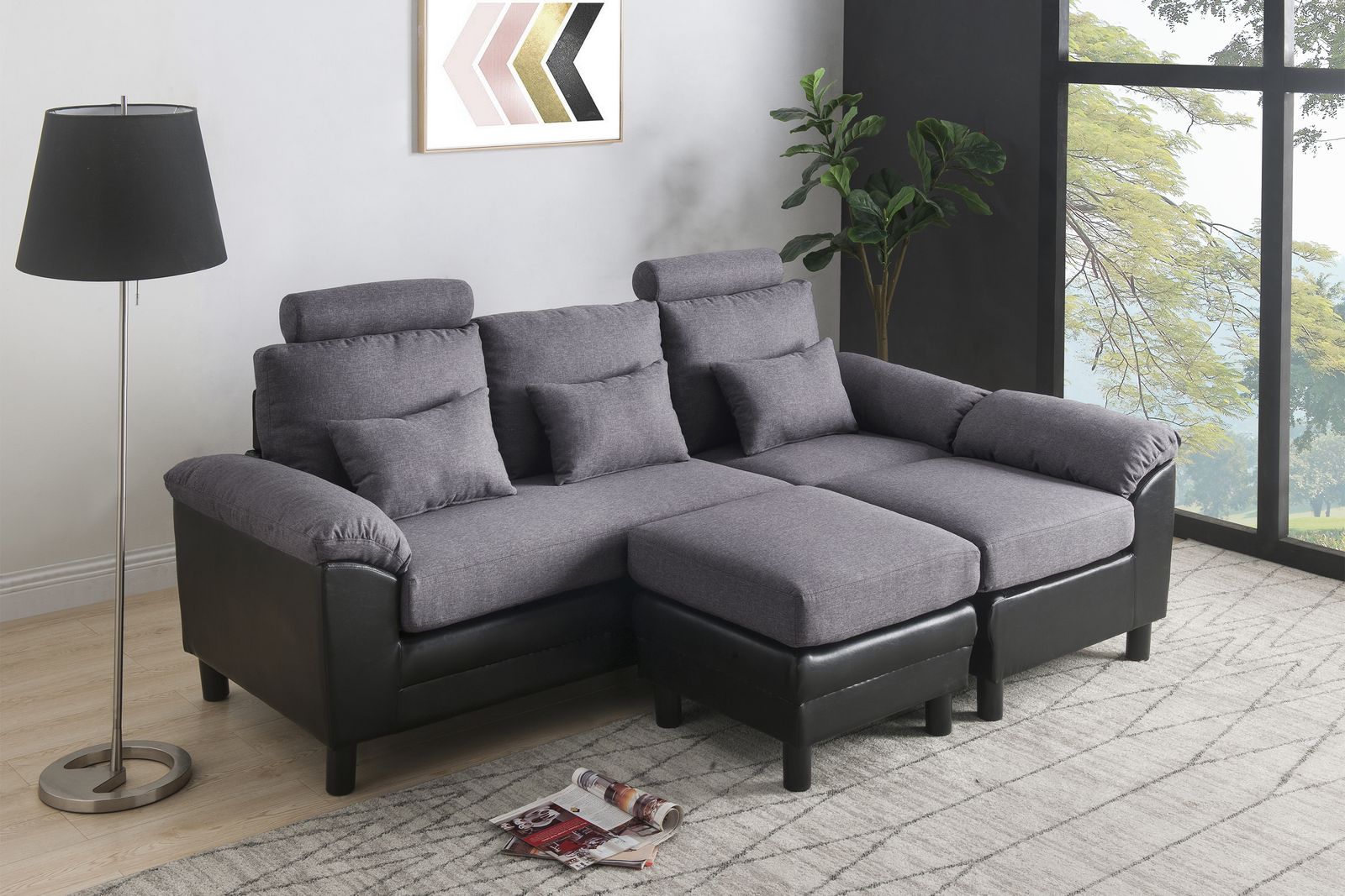  ソファー ソファ 3人掛け ハイバック ファブリック 弾力 自由レイアウト L字ソファー ローソファ 肘付きソファー カウチソファー コーナーソファー ヘッドソファー 三人掛けソファー sofa グレー 幅100cmソファ 2人掛け 3人掛けソファ ソファ ソファベッド