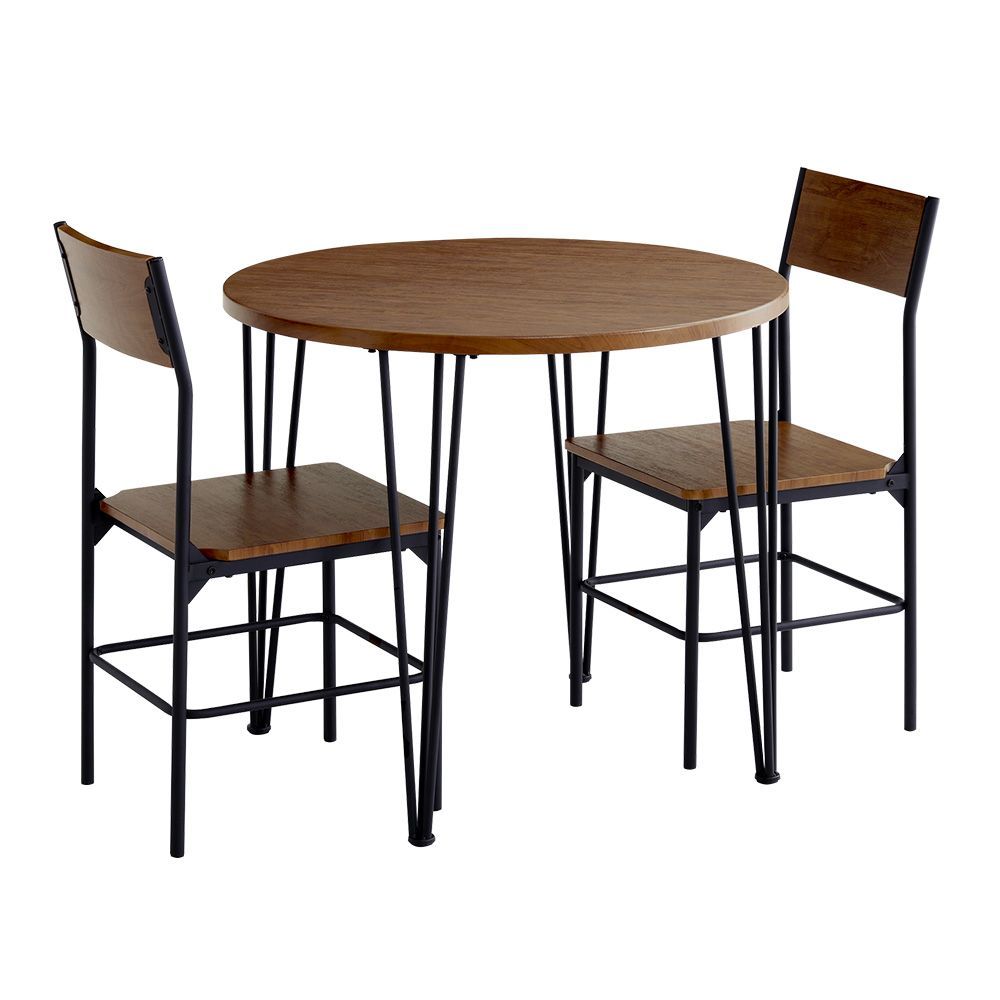 ヴィンテージ円形ダイニング3点セット CRV 3 WAL ウォールナット