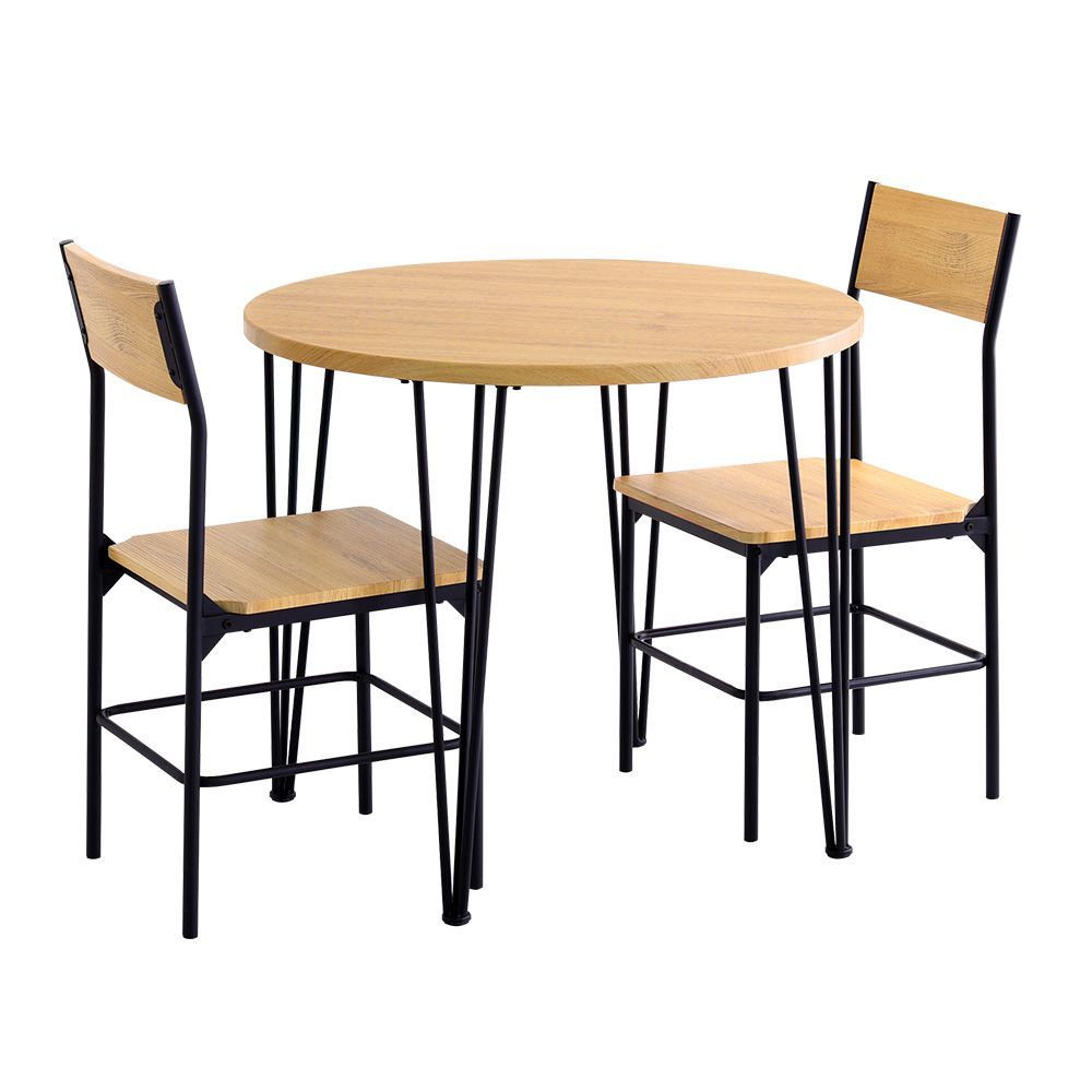 ヴィンテージ円形ダイニング3点セット CRV-3-SBO シャビーオーク