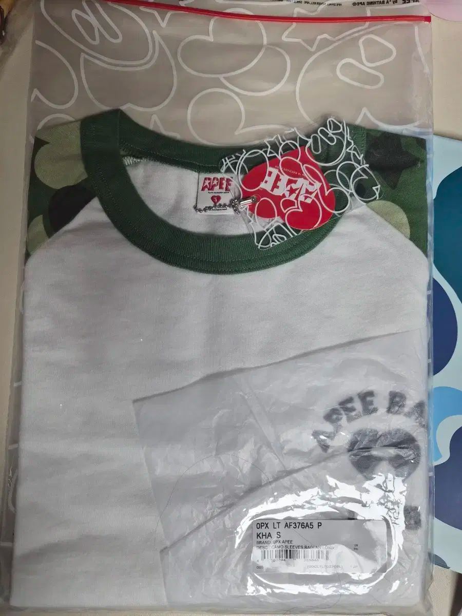 BAPE APEEライン ラグラン ロングスリーブ 長袖Tシャツ