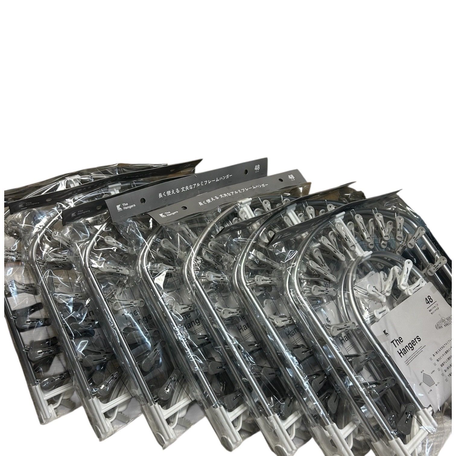 アルミフレームハンガー 丈夫なアルミフレーム7個セット