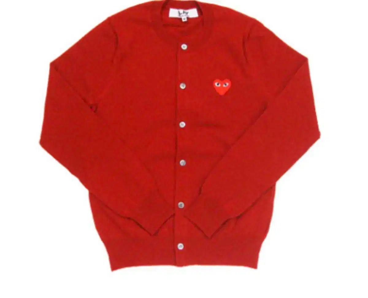 コム デ ギャルソン レッド カーディガン L