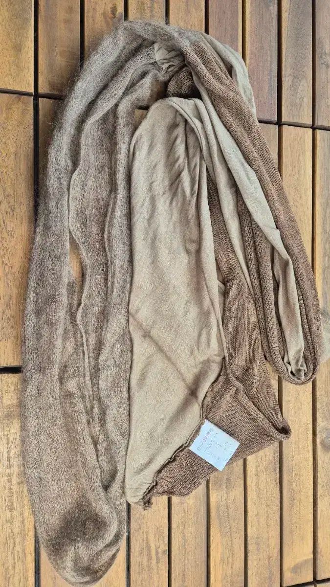 モヘア ブレンド マフラー ブラウン ベージュ 日本