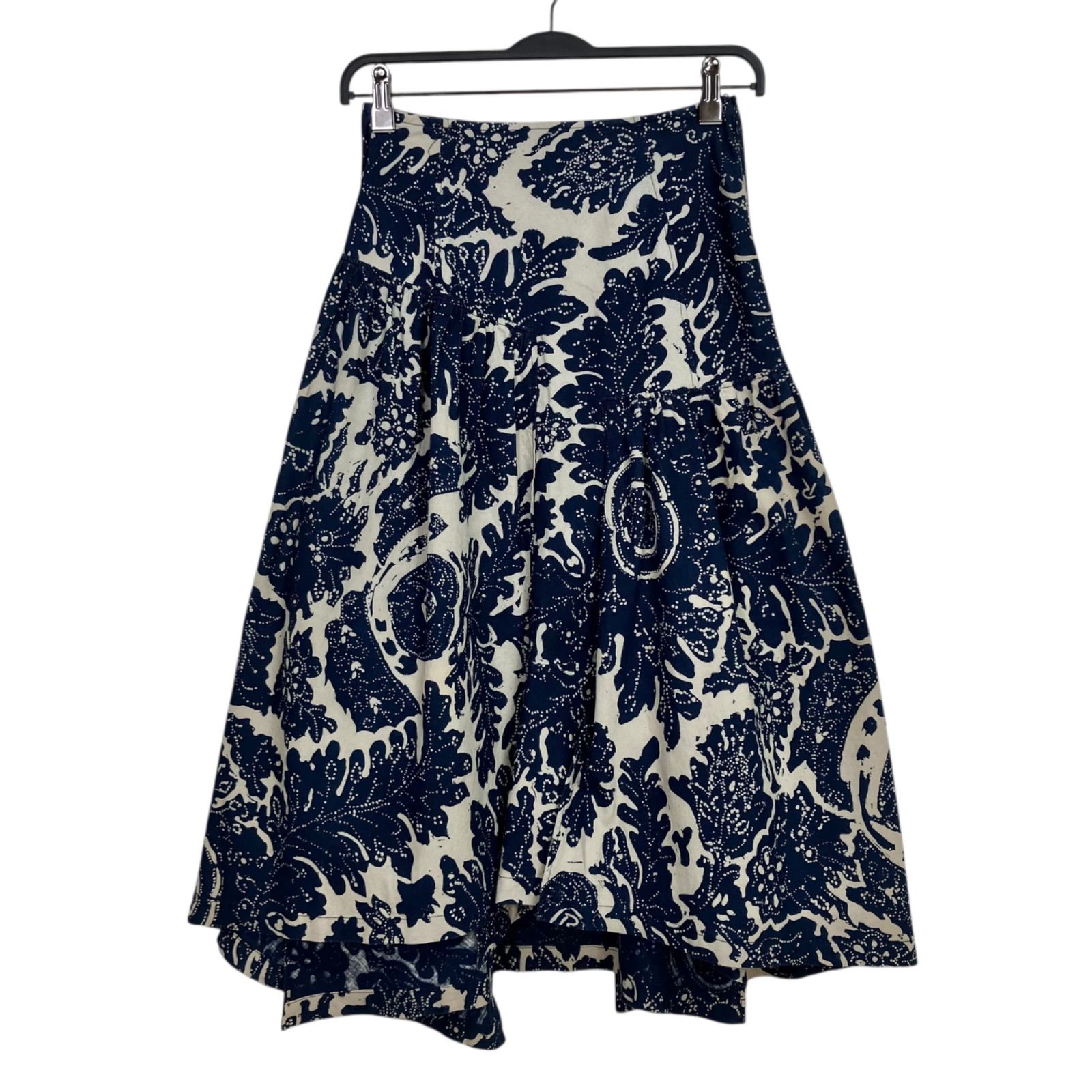 45rpm 変形 フ ロングスカート 1 ブルー 青 ネイビー 総柄