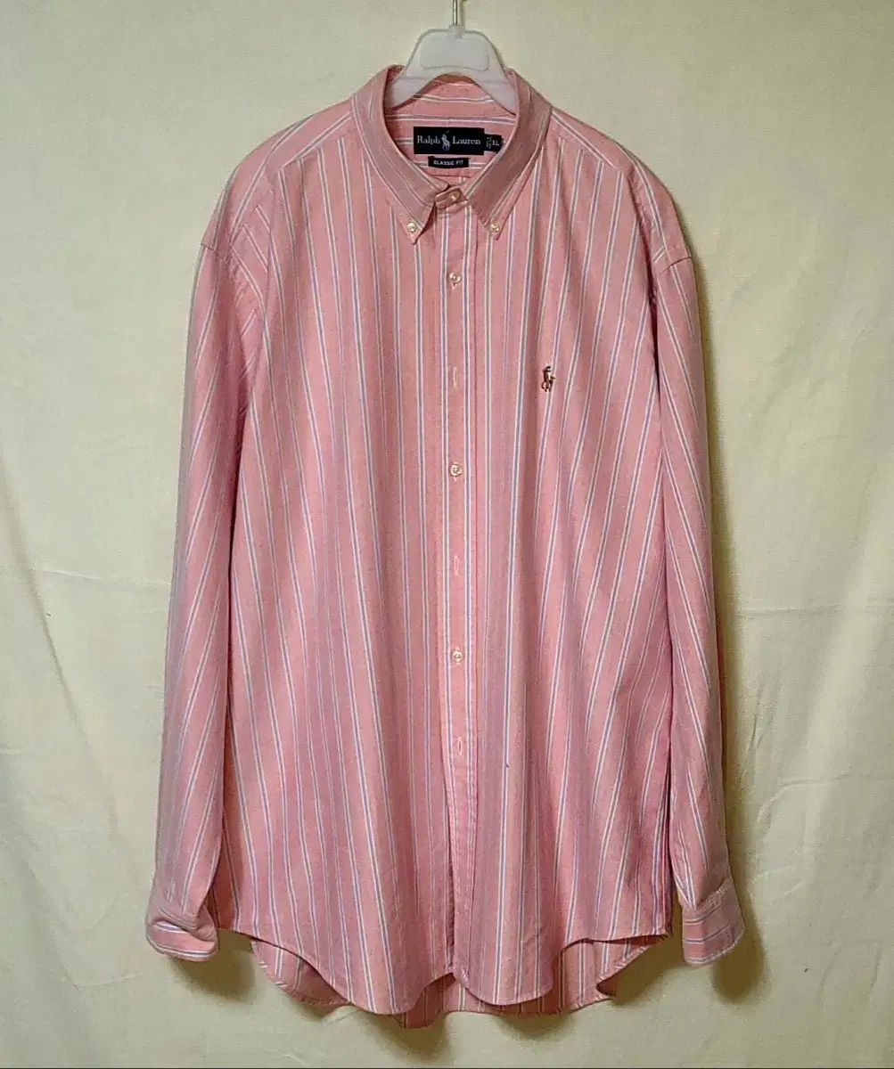 ポロ ラルフローレン ピンク ストライプ PKシャツ XL