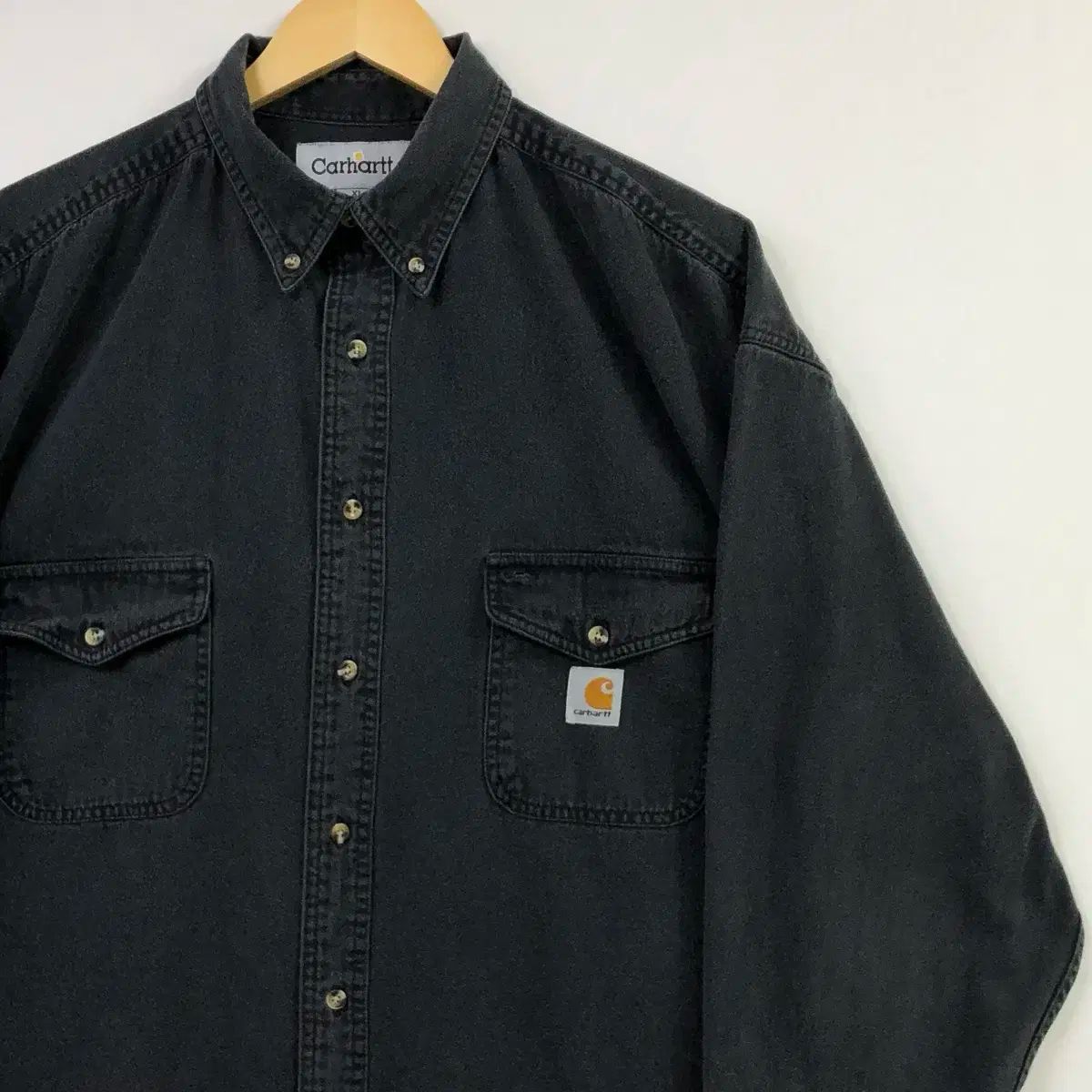XXL カーハート ブラックデニム シャツ