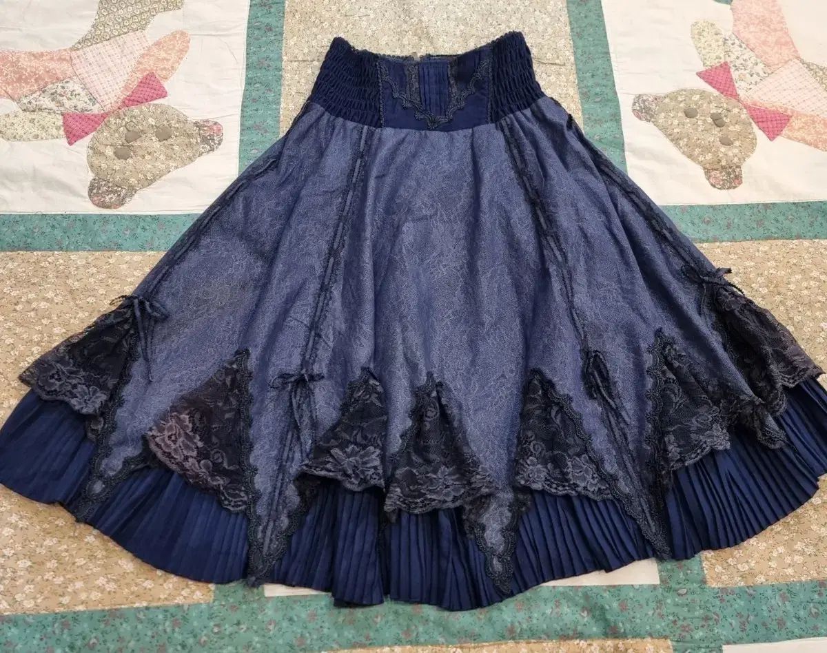 オーズ オネスト ネイビー ゴシック レース スカート