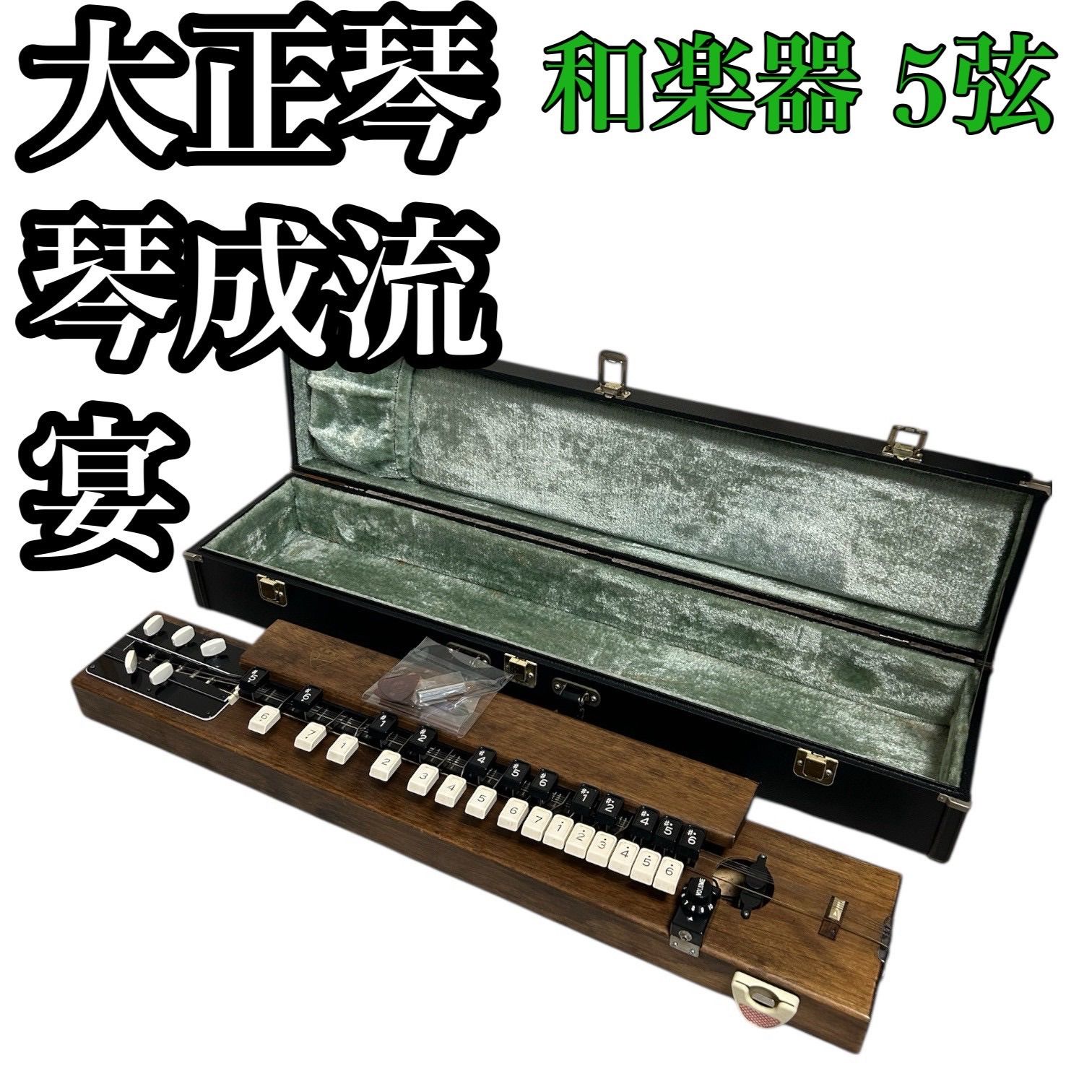 大正琴 5弦 琴成流 和楽器 宴utage ケース付き - メルカリ