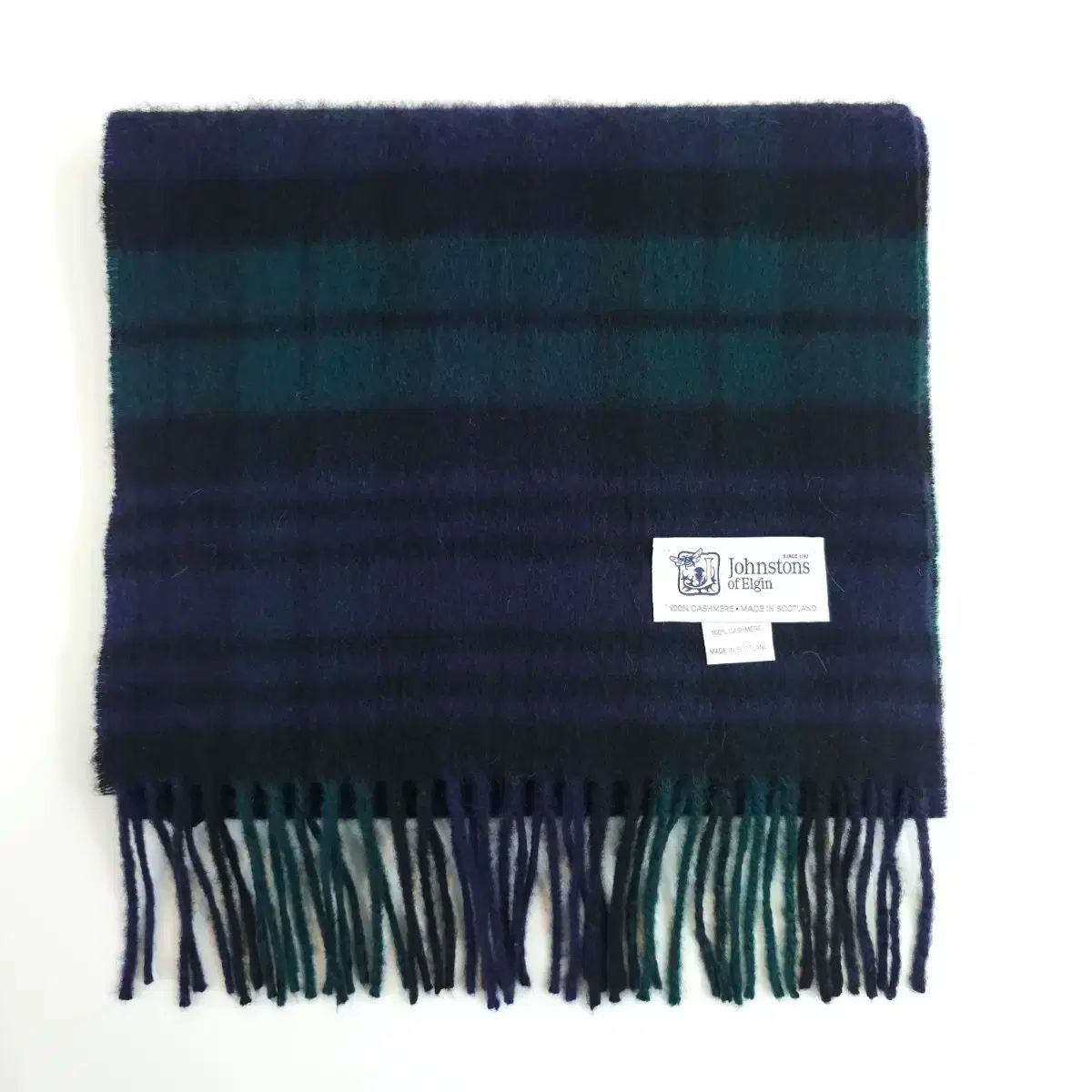 ジョンストンズ オブ エルジン ブラックウォッチ カシミア 100 マフラー