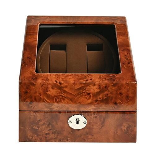 5営業日で発送 LU2223001RD 木製2連 ワインディングマシーン LUHW ローテンシュラガー 濃木目 LU2223001RD