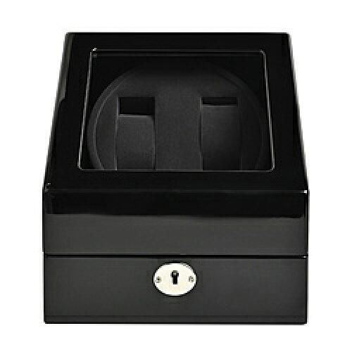 5営業日で発送 LU2223001BK 木製2連 ワインディングマシーン LUHW ローテンシュラガー ピアノブラック LU2223001BK