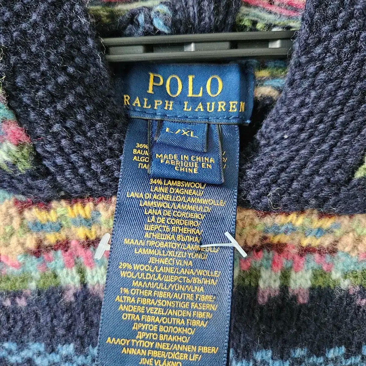 送料無料。 ポロラルフローレン フェアアイル ウール ニット ケープ フード ポンチョ L XL ヴィンテージ パーカー