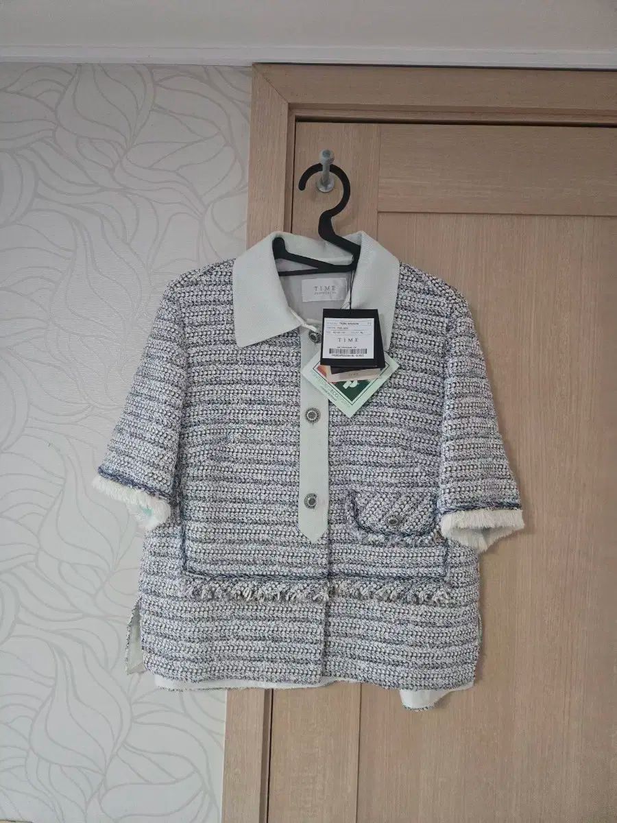 TIME THE HANDSOME クロップド 半袖 ジャケット ツイード