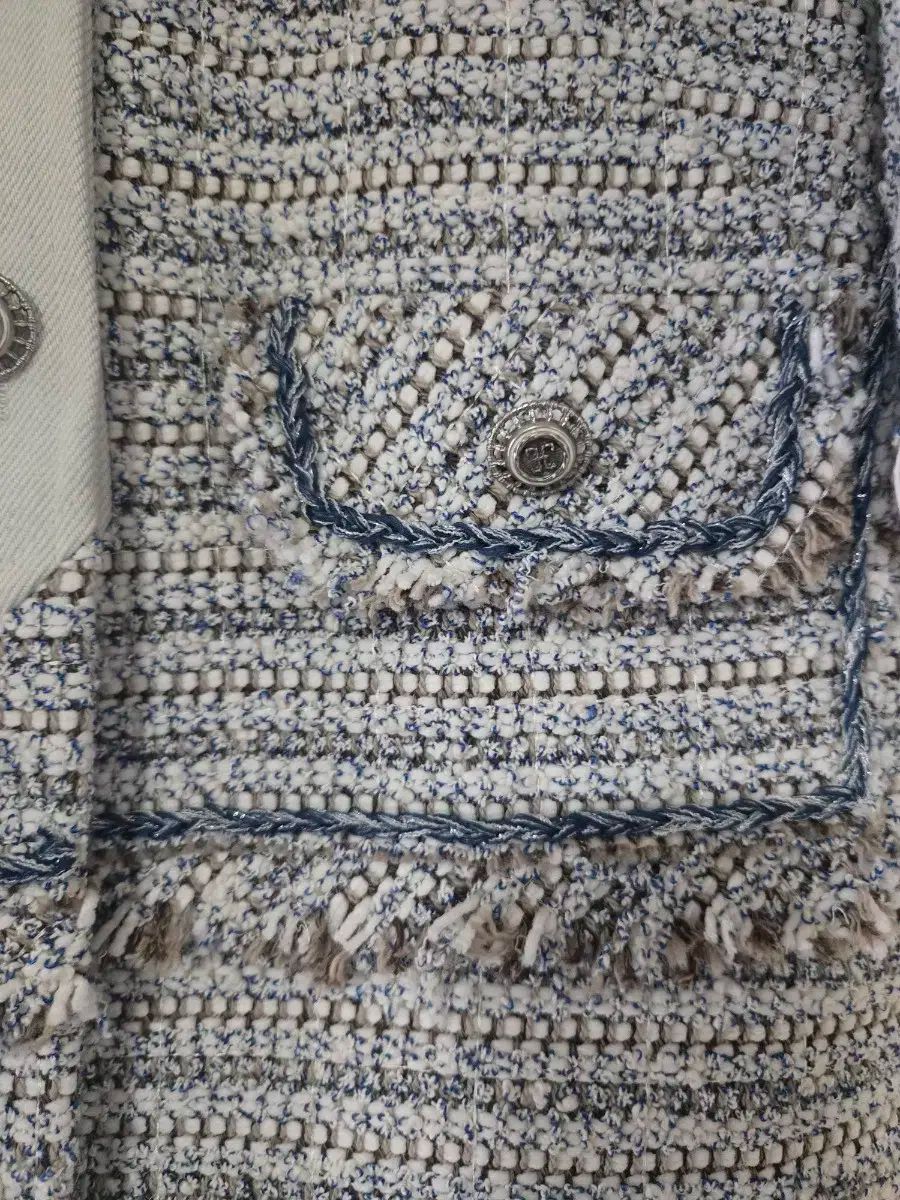 TIME THE HANDSOME クロップド 半袖 ジャケット ツイード