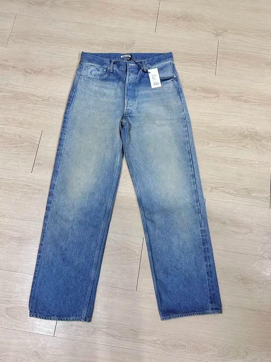 オーラリー 24FW セルビッジ フェイディド ワイド デニム