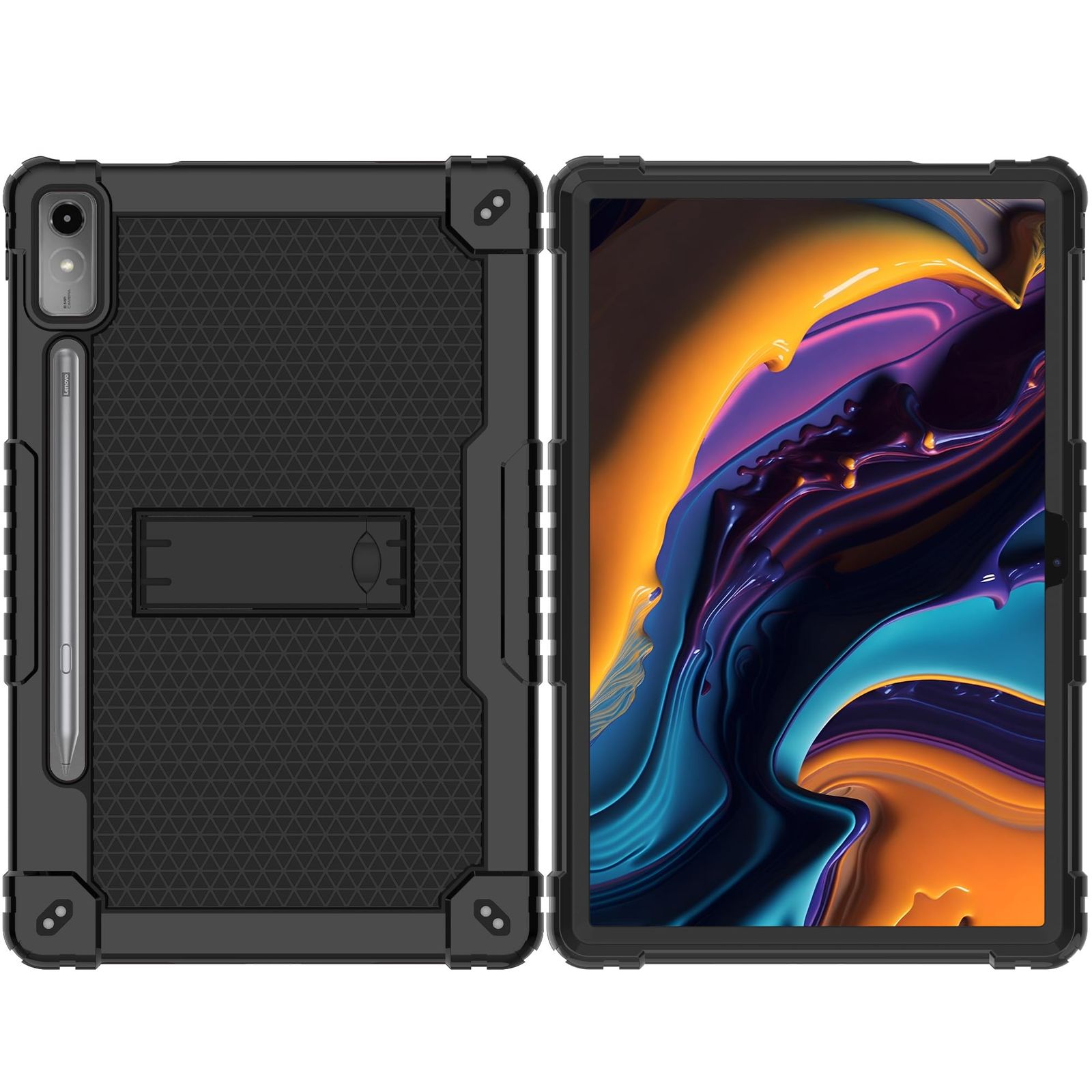 Doemoil ケース Lenovo Tab P12 12.7インチタブレットケース、高耐久