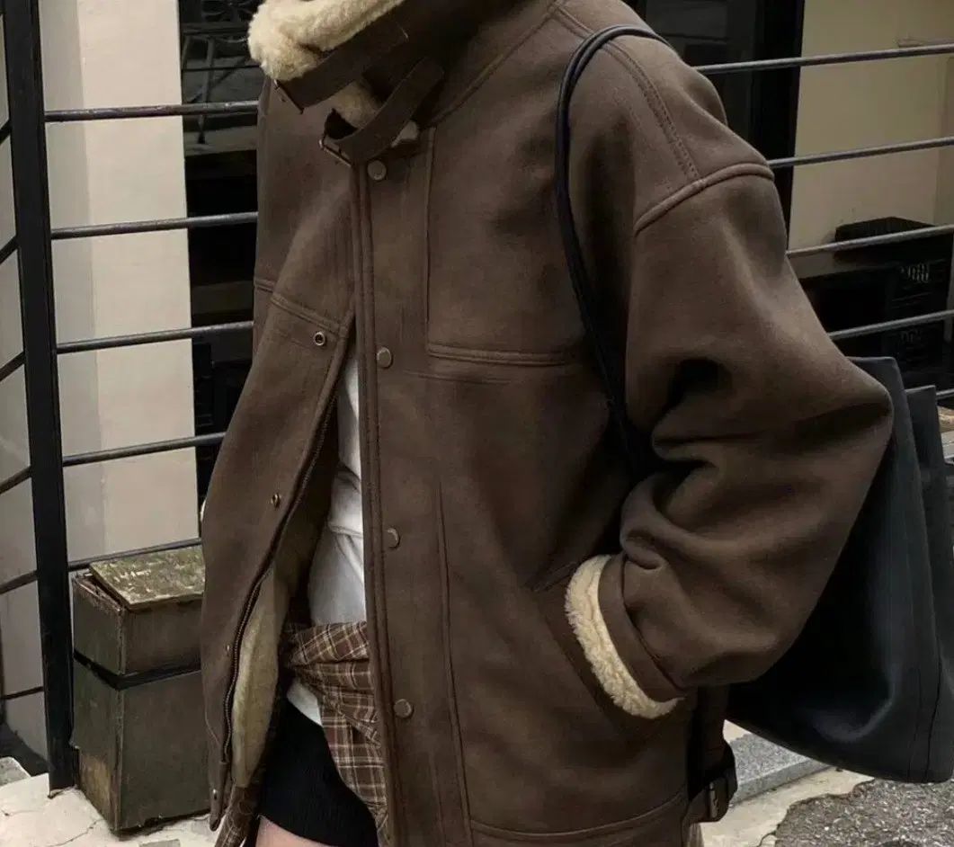 ブラウン ノーマル ムートン シープスキン ジャケット