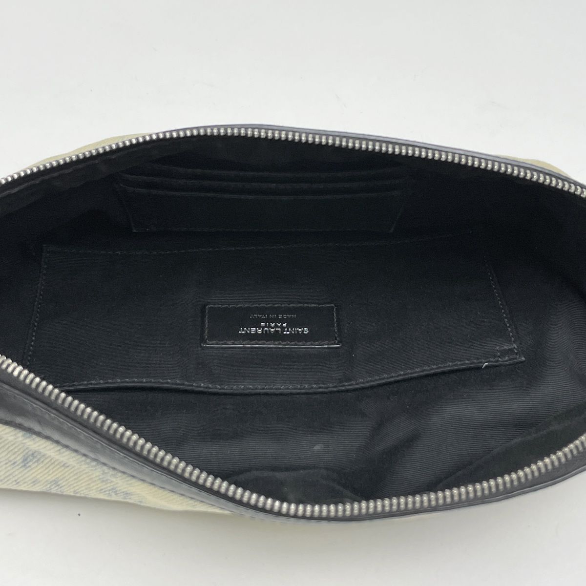 種類・カラー豊富！ サンローラン SAINT LAURENT ロゴ ウエストバッグ ウエストポーチ ベルトバッグ ボディバッグ キャンバス ホワイト ブルー 557831 レディース 親密な