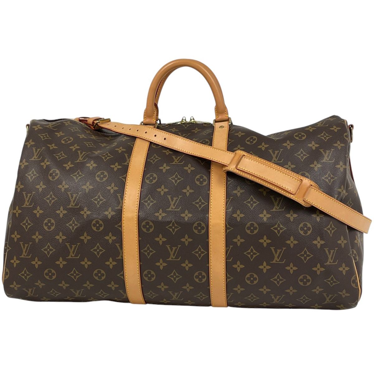 ルイ ヴィトン Louis Vuitton キーポル バンドリエール 55 2WAY ショルダーバッグ 旅行 ボストンバッグ モノグラム ブラウン M41414 レディース