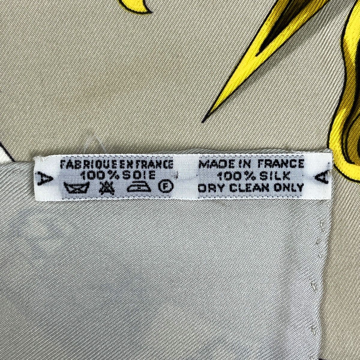 エルメス HERMES カレ 90 DIES ET HORE 占星術 太陽 スカーフ シルク ベージュ レディース