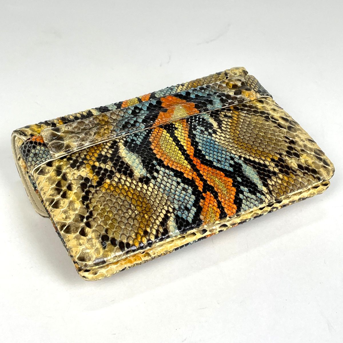 シャネル CHANEL ココマーク クラッチバッグ セカンドバッグ ターンロック クラッチバッグ レザー イエロー マルチ レディース