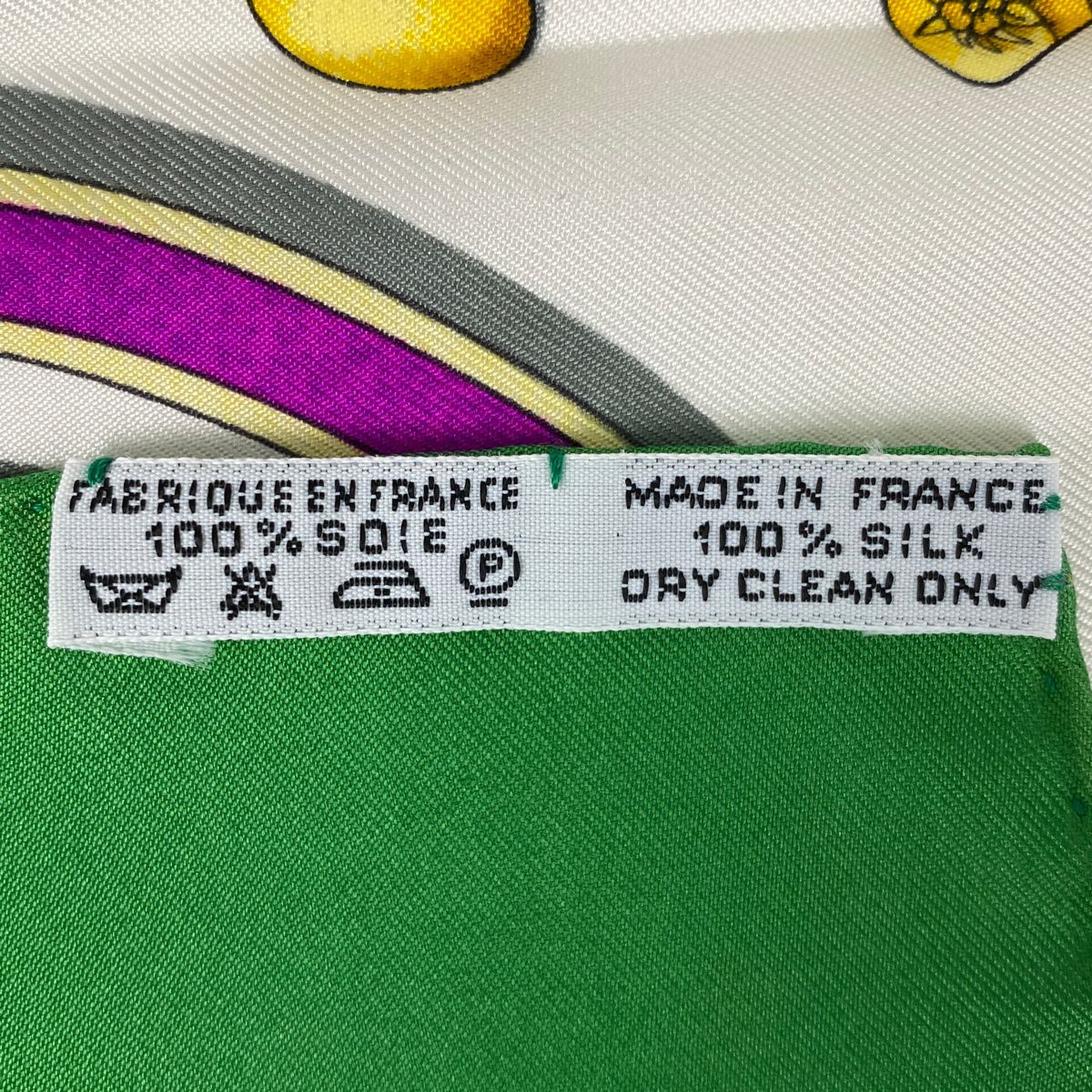 エルメス HERMES カレ 90 Qu importe le flacon 香水瓶 スカーフ シルク グリーン マルチ レディース