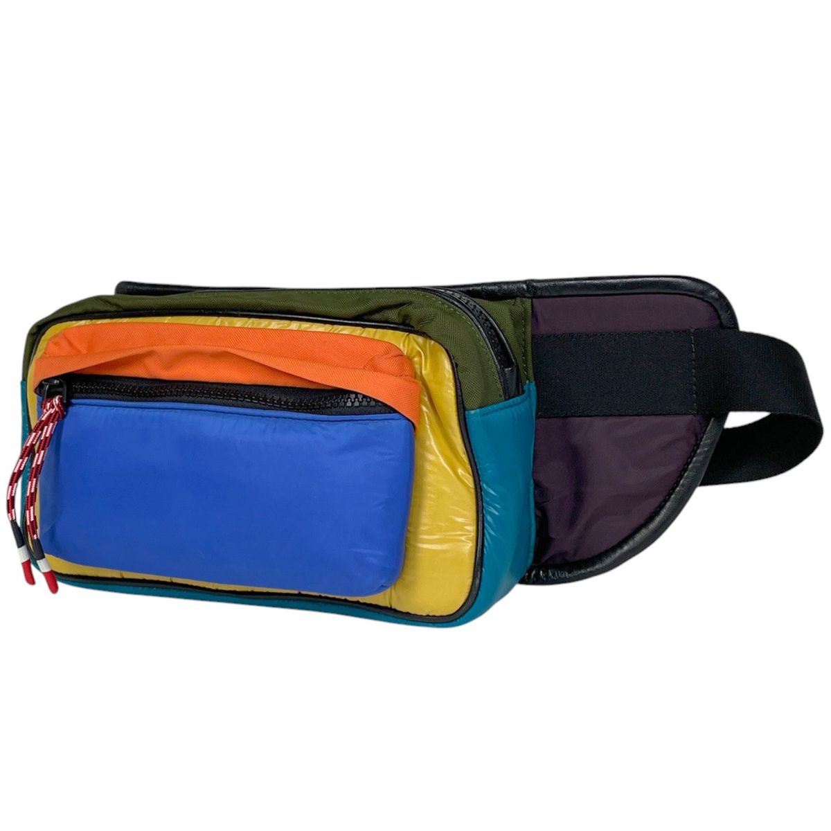 モンクレール MONCLER ブロック ボディバッグ ショルダーバッグ ボディバッグ ナイロン マルチ ブラック レディース