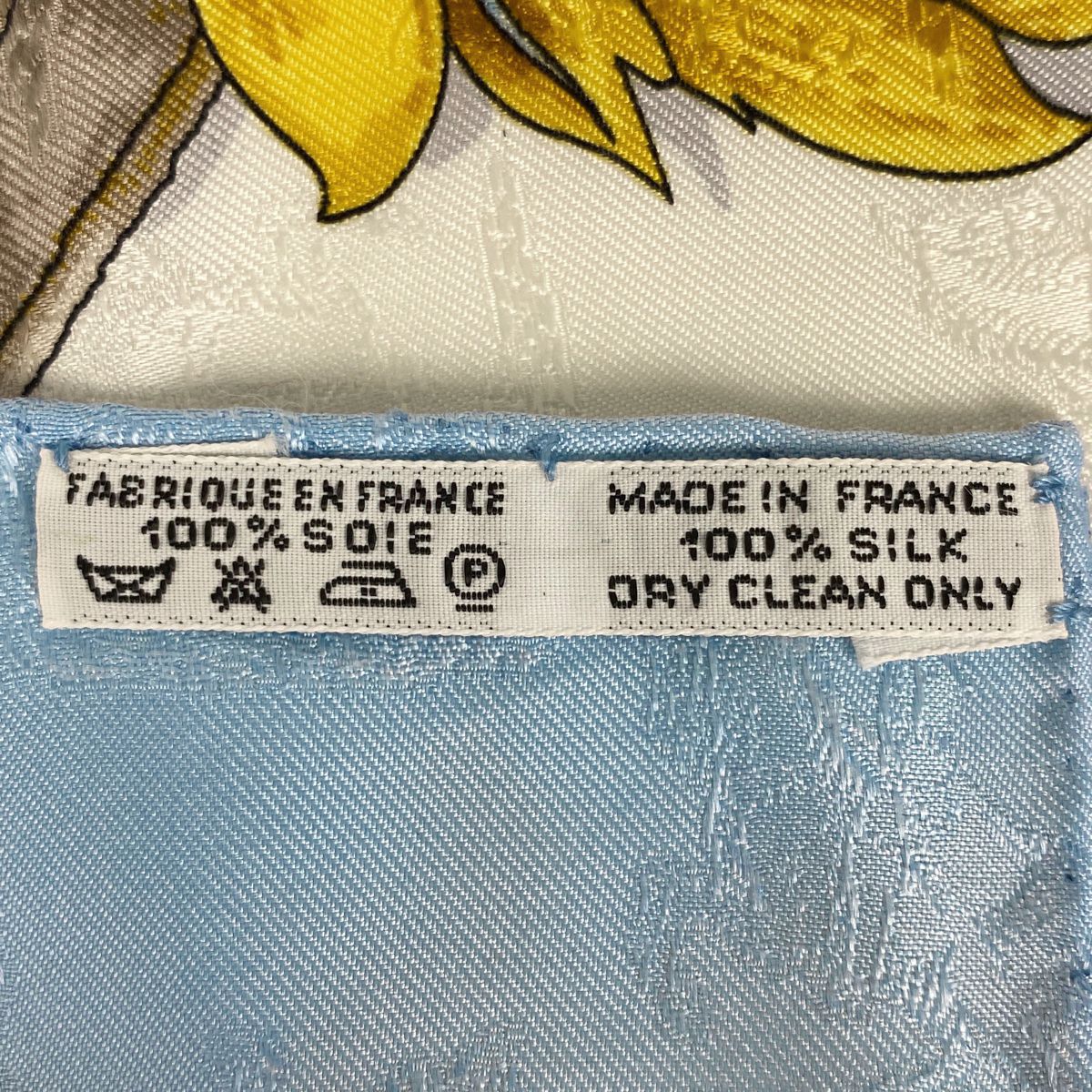 エルメス HERMES カレ 90 L’INSTRVCTION DV ROY 帝王学 スカーフ シルク ライトブルー マルチ レディース