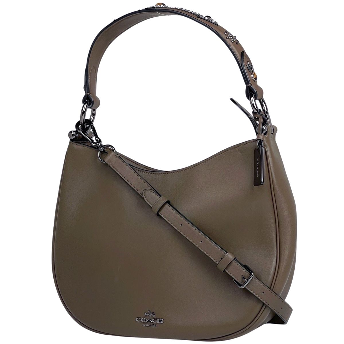 コーチ COACH ロゴ ハンドバッグ ウェスタン リベット 2WAY ショルダーバッグ ハンドバッグ レザー ブラウン 57119 レディース 【】