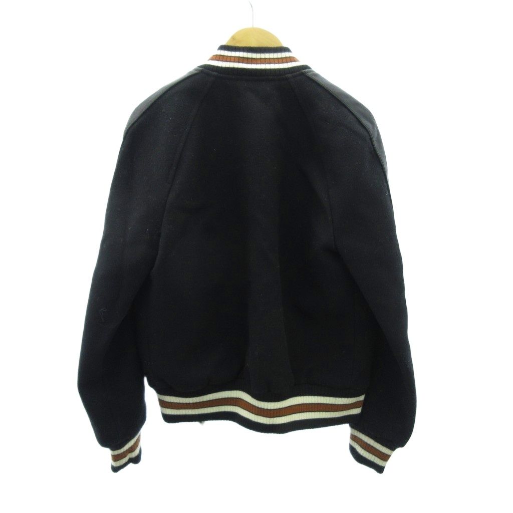 コーチ COACH スタジャン ブルゾン ワッペン パッチ ウール S 黒