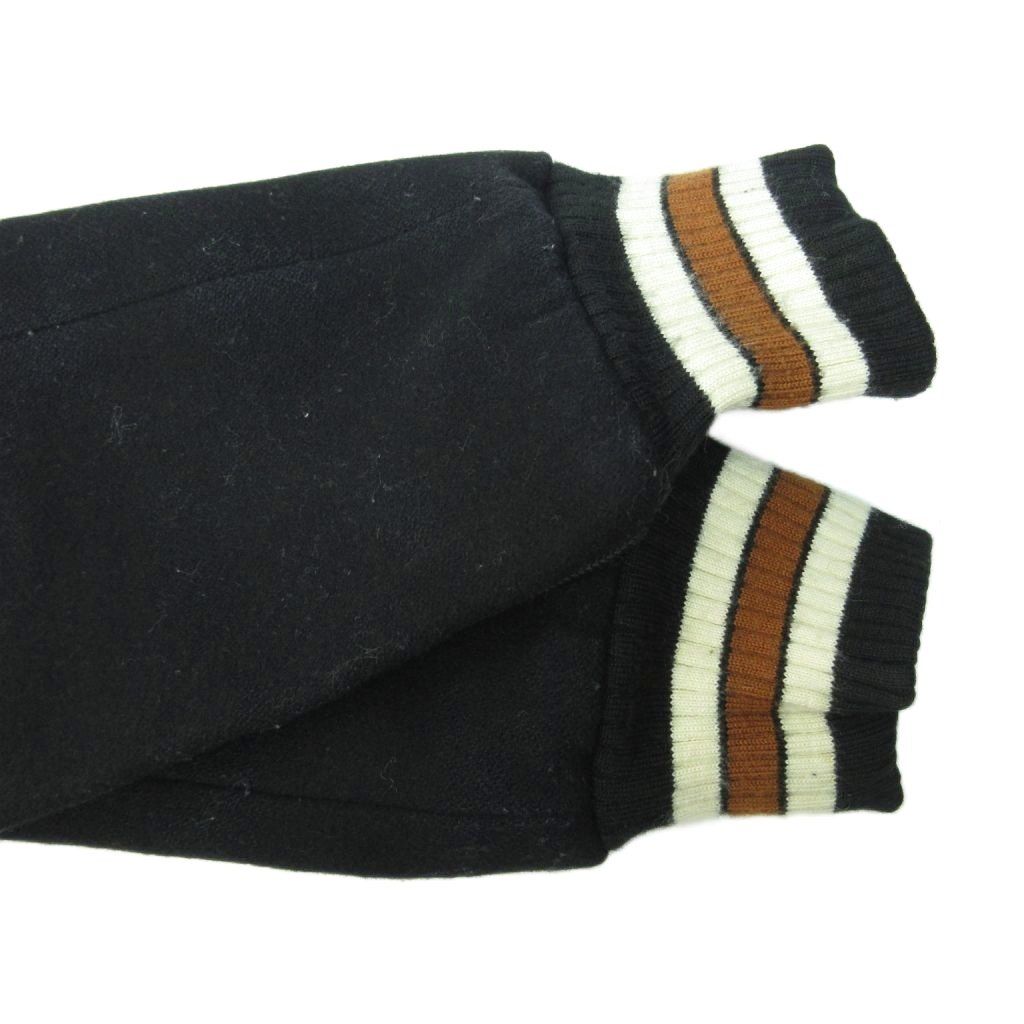 コーチ COACH スタジャン ブルゾン ワッペン パッチ ウール S 黒