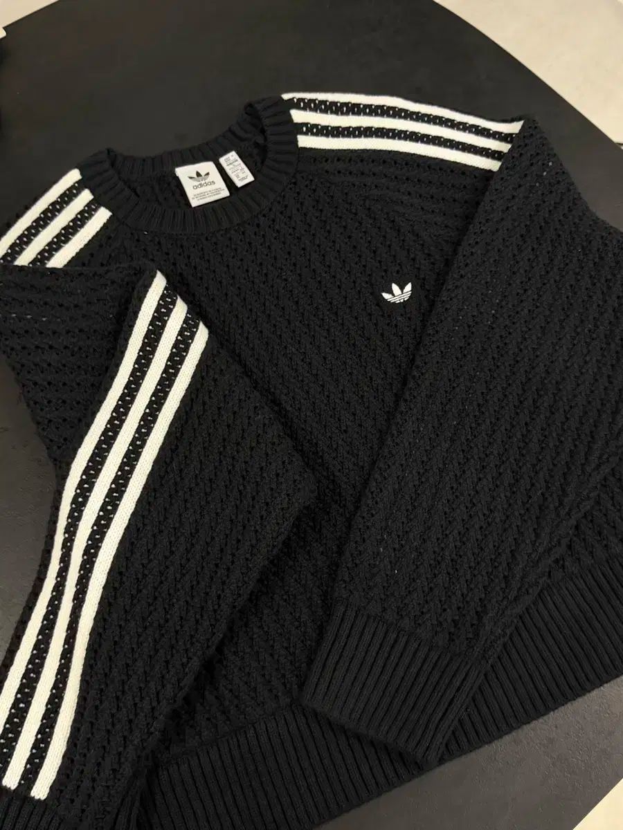 アディダス KNITTED クルー スウェットシャツ XL ブラック