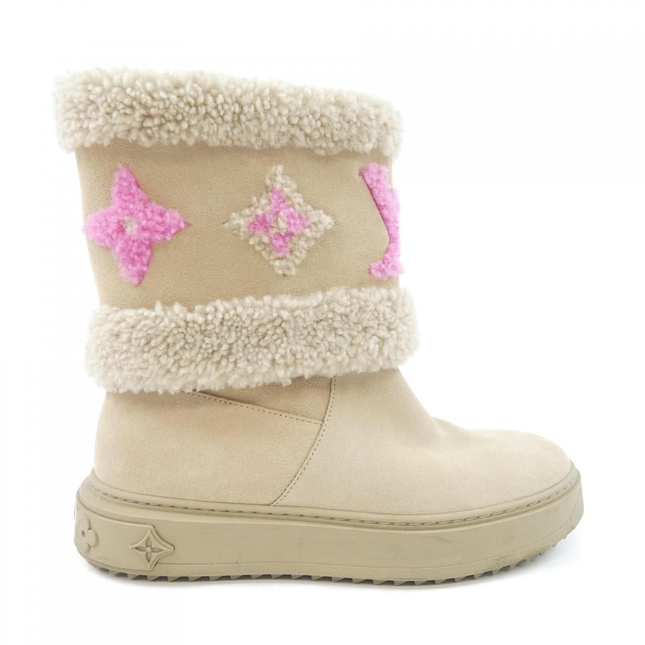 ルイヴィトン LOUIS VUITTON LVイニシャル モノグラムフラワー スノードロップライン ブーツ