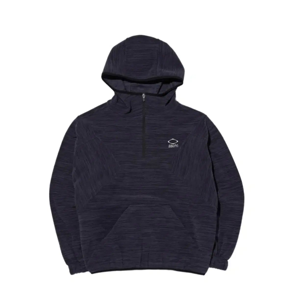 ミスチーフ ブロックド フリース アノラック チャコール ブルー