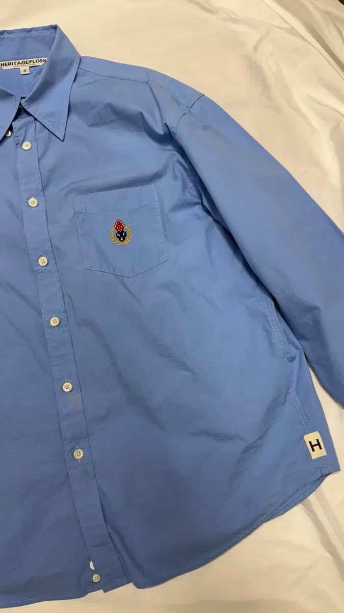 限定 HERITAGE FLOSS シャツ スカイブルー S 最高の品質！