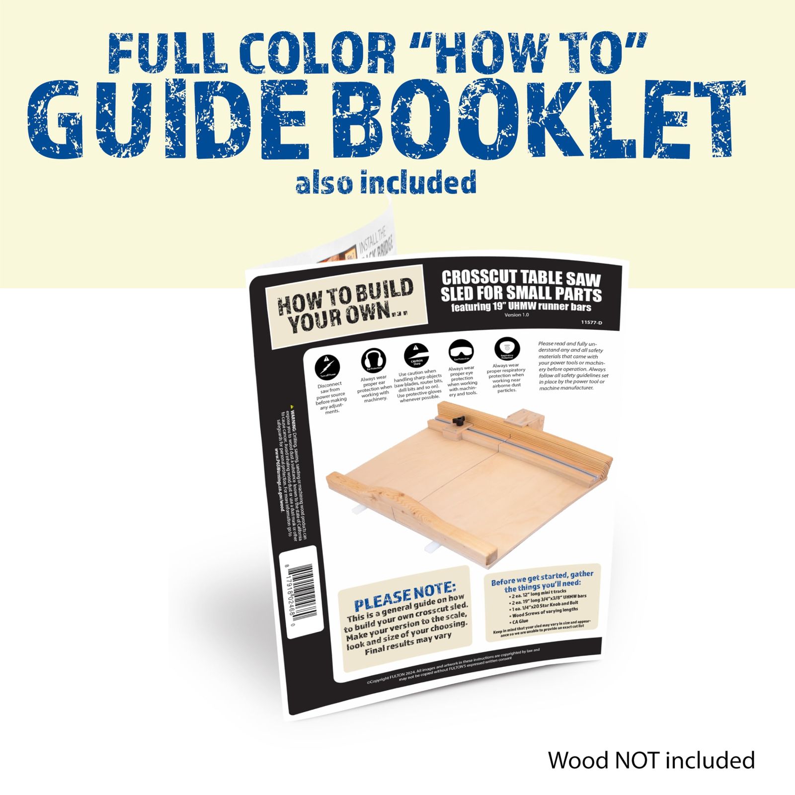  Fulton DIY 19インチ クロスカットそり テーブルソーキット用 ドリル済み UHMW バー アルミニウムTトラック ノブ ネジ付き 19インチプレドリルUHMW 19インチキット あらかじめドリル加工されたUHMWバー付き 撹拌機 ミキサー 電動工具 エア工具