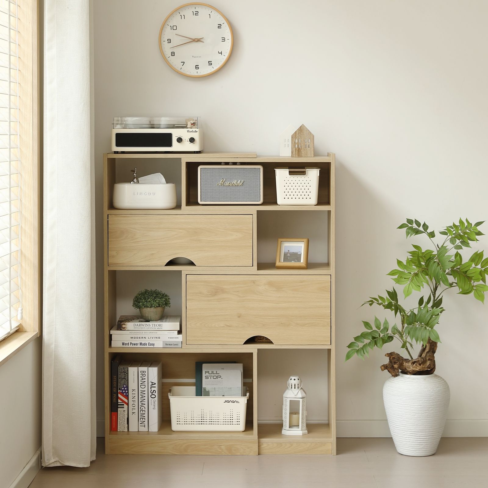  伸縮ラック オープンシェルフ リビング収納 薄型 高め 木製 本棚 おしゃれ キャビネット シンプル おしゃれ リビング収納 キッチン収納 幅60～110cm 高さ116cm 奥行30cm 組立品 幅160cmソファ 2人掛け 3人掛けソファ ソファ ソファベッド