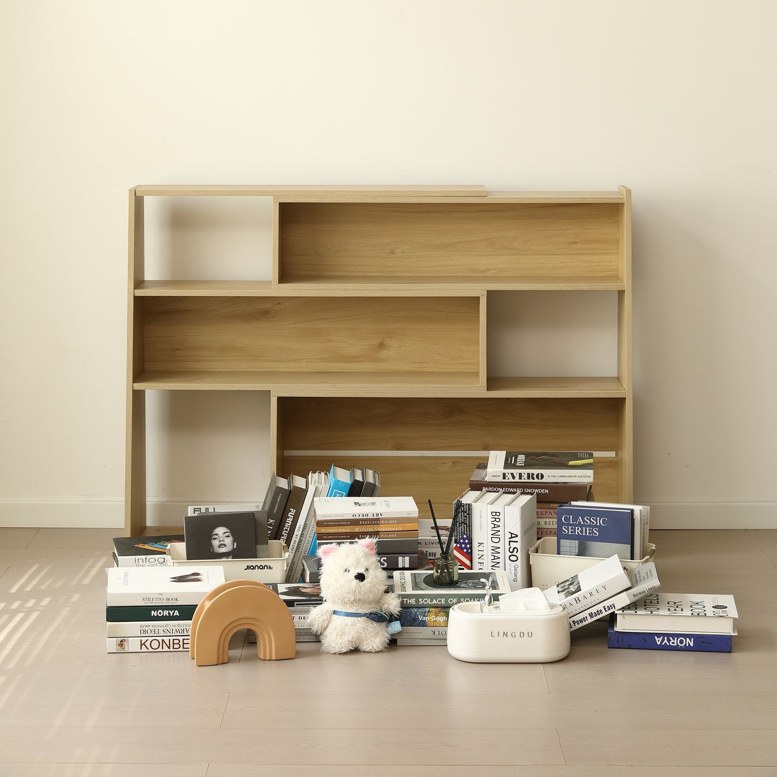 伸縮ラックリビング収納 幅90～175cm 高さ90cm 奥行30cm 組立品