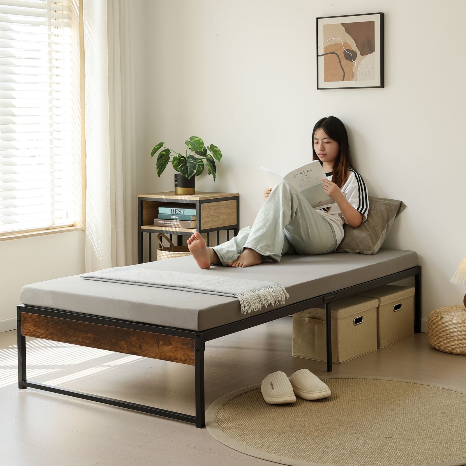 取付無料！アクタス ペール2 北欧風グレーミックスファブリック2P